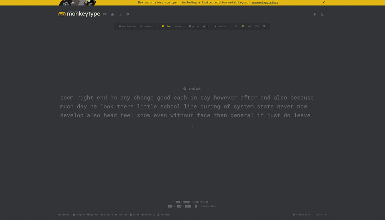 découvrez comment utiliser monkeytype, le test de vitesse de frappe en ligne, et explorez ses fonctionnalités clés pour améliorer votre rapidité et précision au clavier.