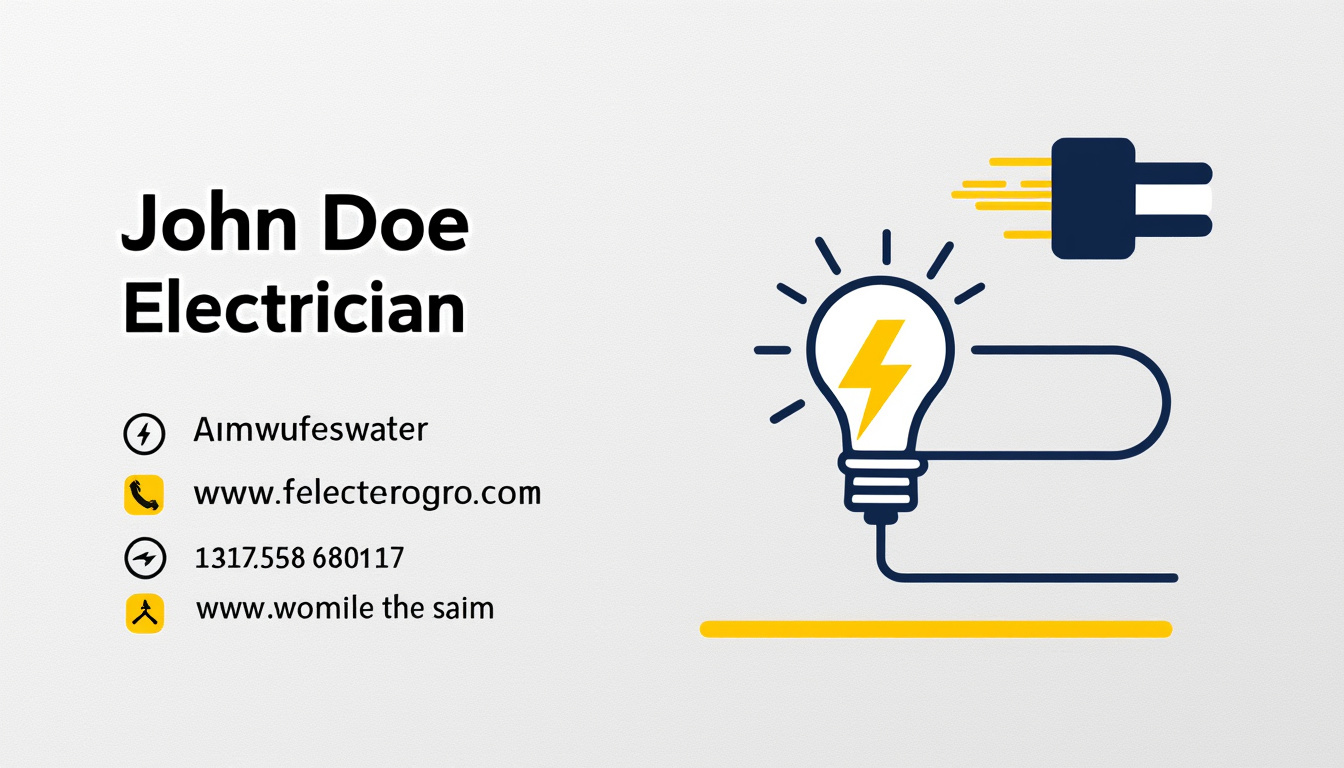 découvrez nos exemples et modèles personnalisables de cartes de visite pour électricien, accompagnés d'astuces pratiques pour créer un design professionnel et impactant.