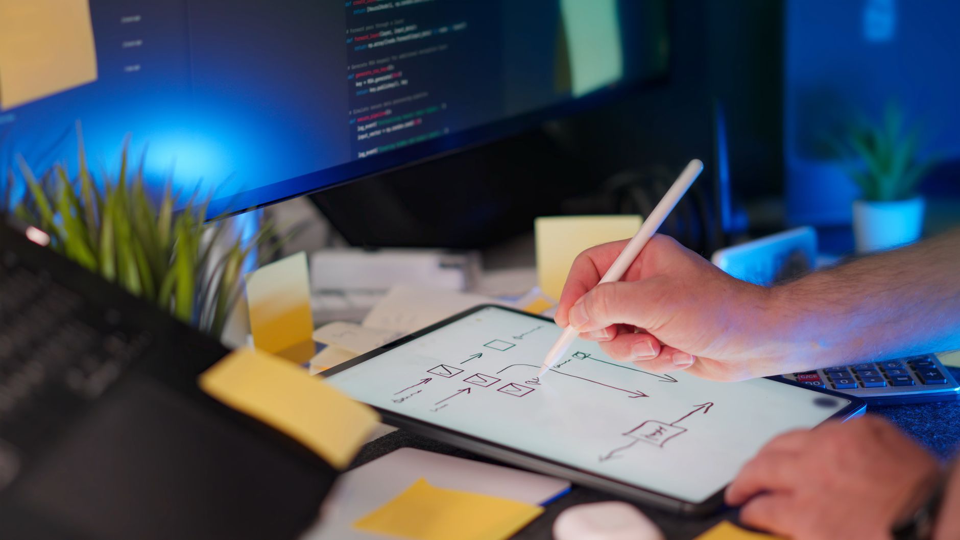 Salaire UX UI Designer Junior — jeune designer UX UI travaillant sur ordinateur